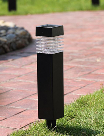 LED 태양광 사각 기둥 잔디등간편설치, 자동 충전/점등/소등, 생활방수